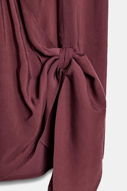 TOP FLUIDO NUDO / teja oscuro - Zara фото 7