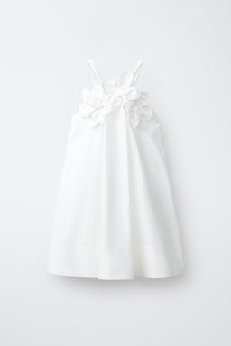 VESTIDO POPEL?N FLORES / Blanco - Zara фото 4