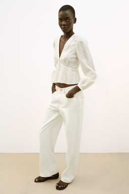 BLUSA ROM?NTICA BORDADOS / Crudo
