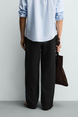 PANTAL?N RELAXED FIT ESTRUCTURA / Negro - Zara фото 16