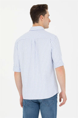 U. S. Polo Assn Мужская синяя рубашка в клетку - U.s. polo assn фото 12