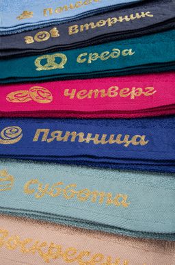 Набор махровых полотенец неделька 7 шт Happy Fox Home