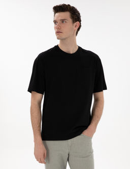 Siyah Comfort Fit Basic Ti__rt