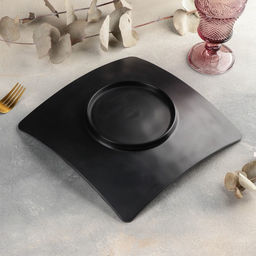 Блюдо «Чёрный Восток», 25×25×5 см, чёрное