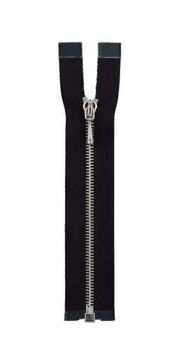 Молния Металл декоративная Gamma ZipD 1M 10 см серебро однозамковая Тип 1 5 шт разъёмная ЧЕРНЫЙ №310