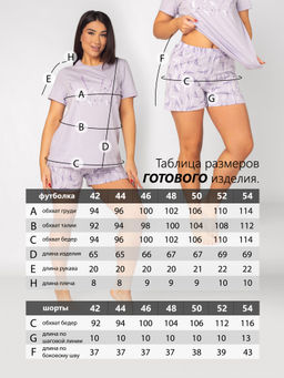 Пижама женская кулирка с шортами "ЛАВАНДА"