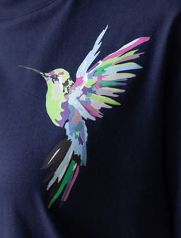 Футболка с принтом свободная из премиального 100% хлопка