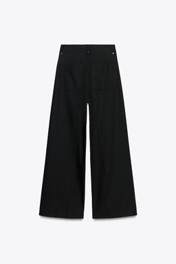 JEANS ZW COLLECTION WIDE LEG HIGH-WAIST - Zara фото 7