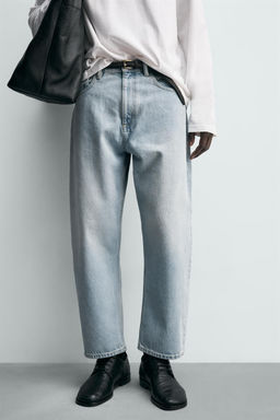 JEANS TAPERED WIDE FIT / Azul claro - Zara фото 5