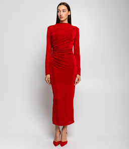 Платье #КТ1074, красный - Dommod фото 2