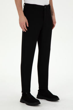 Erkek Jogger Fit Siyah Kanvas Pantolon