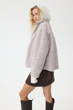 Chaqueta oversize en borreguito - H&m фото 5