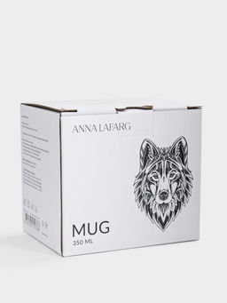 Кружка, 350 мл, фарфор N, бело-серебристая, Волк, Wild - Anna lafarg фото 6