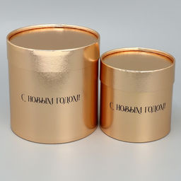 Набор золотых шляпных коробок 2 в 1 С Новым годом, 12 х 12, 15 х 15 см - Дарите счастье фото 2