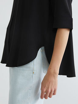 G?mlek Yaka Saten Bluz