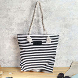 Сумка пляжная на молнии 34x32x9 см / JN002/3 /уп 1/50/черная - Галеонтрейд фото 2