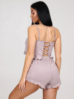 644 ПИЖАМА ЖЕНСКАЯ (шорты) (Капучино)