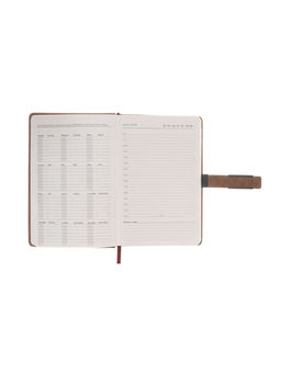 Ежедневник недатированный формат А5, с хлястиком, 112 листов, линия, пвх, коричневый - Simaland фото 8