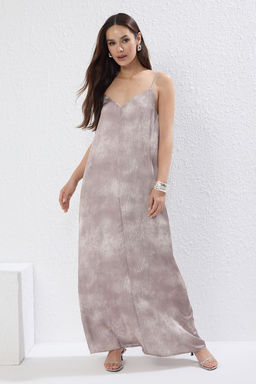 TRENDYOLMILLA Vizon Soyut Maxi Dokuma Elbise TWOSS25EL00745 фото 2