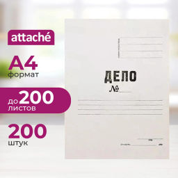 Папка-обложка Дело 380г/м2 мелованная, 200 шт/уп 1496210 - Attache фото 2