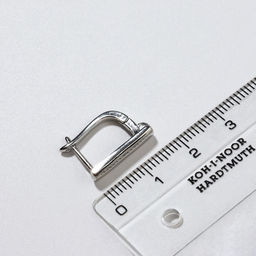 Швензы для сережек родированные Палочка широкая, цвет серебро