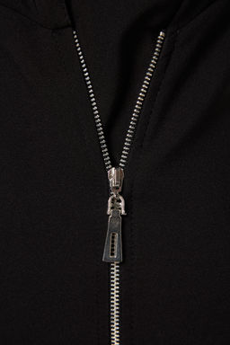 Siyah Ceket Yaka Fermuar Detayl? Dokuma Elbise TWOAW24EL00292 - Trendyolmilla фото 7