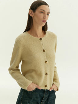 Кардиган из шерсти альпаки, ML747/olivea - Emka фото 4