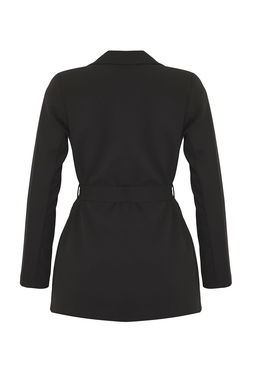 TRENDYOLMILLA Siyah Regular Astarl? Dokuma Blazer Ceket TWOSS22CE0074  фото 7