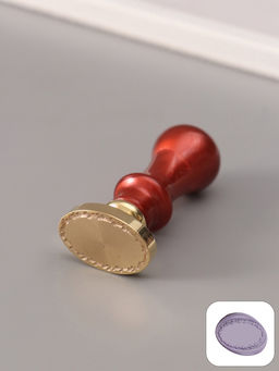 Печать для сургуча с пластиковой ручкой «Рамка овальная веточка», 6.3×3×2 см