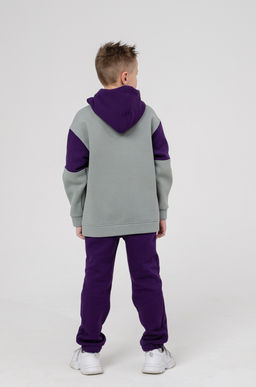 886Д Костюм детский "Серый/фиолетовый"