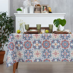 Скатерть Доляна Узоры 145х300 см, 100% п/э