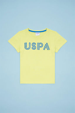 Детская неоново-желтая футболка с круглым вырезом Неожиданная скидка в корзине