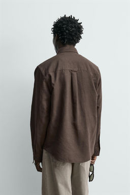 CAMISA REGULAR FIT C??AMO - ALGOD?N / Marr?n - Zara фото 3