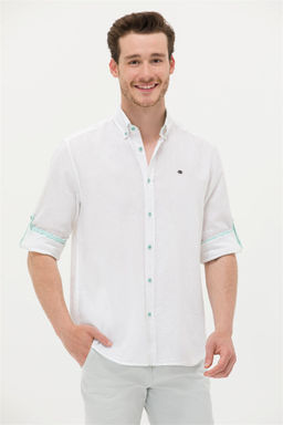 U. S. Polo Assn Мужская белая рубашка с длинным рукавом - U.s. polo assn фото 10