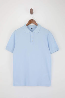 Lacivert - Mavi- Beyaz Slim/Dar Kesim 3lu Paket Polo Yaka T-shirt TMNSS25PO00047