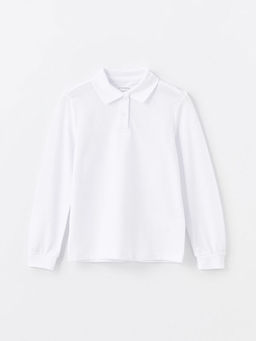 Polo Yaka Basic Uzun Kollu K?z ?ocuk Ti??rt 2li - Waikiki фото 6