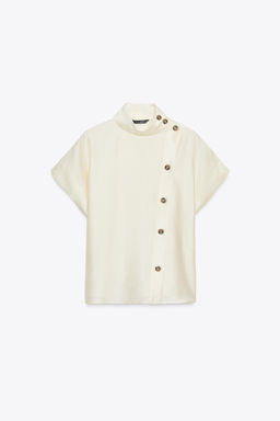 CONTRAST BUTTON SHIRT - Zara фото 7