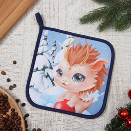 Прихватка Этель Веселья и радости 19х19 см, 100% хл, ватин 250 г/м2