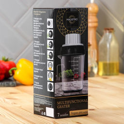 Овощерезка универсальная Magistro Vegan pro, 7 насадок, 10×10×25 см, чёрно-белая