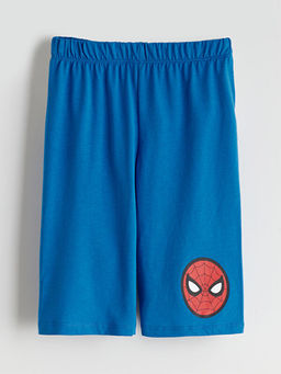Spider-Man Bask?l? Erkek ?ocuk ?ort Pijama Alt?