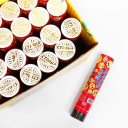 Хлопушка пружинная С днём рождения, смайлики, конфетти, фольга, серпантин, 20 см - Страна карнавалия фото 4