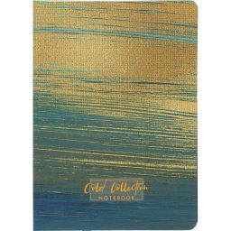 Блокнот Gold Collection А5 96л,клетка,обл.тв.картон,сшивка,резинка.гол - Attache фото 2