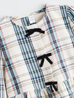 Bisiklet Yaka Ekose K?z ?ocuk G?mlek