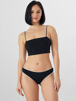 Цена за 2 штуки! Трусы бразилиана женские черные