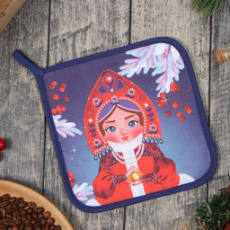 Прихватка Этель Матрёшка 19х19 см, 100% хл, ватин 250 г/м2