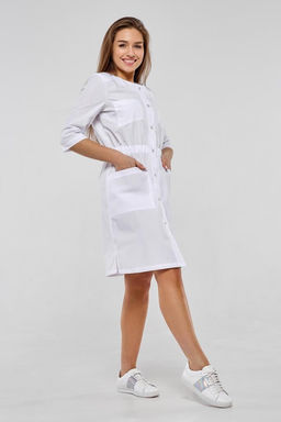 Халат женский 184 ТС. Цвет: белый - Стильб фото 3
