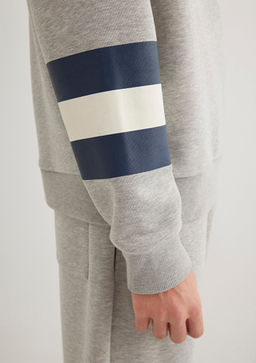 Mavi Patch Logo Yar? Fermuarl? Gri Sweatshirt  фото 7