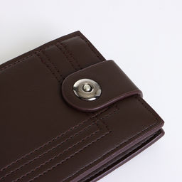 Портмоне мужское на магните, коричневое