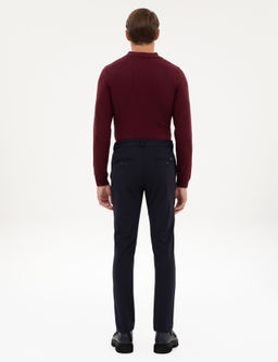 Lacivert Slim Fit Beli Lastikli Kordonlu Jogger Kanvas Pantolon - Pierre cardin фото 4