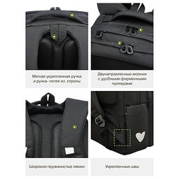 RG-666-2 Рюкзак школьный с картхолдером на держателе - Grizzly фото 38